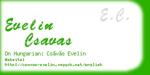 evelin csavas business card