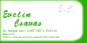 evelin csavas business card